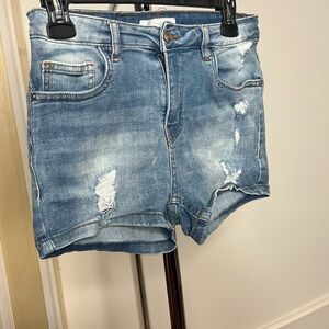 Distressed Denim Women Shorts